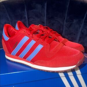 Adidas Originals Bold Red and Blue Galaxy OG Sneakers M6 W7.5 NIB